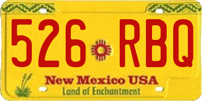NM license plate 526RBQ