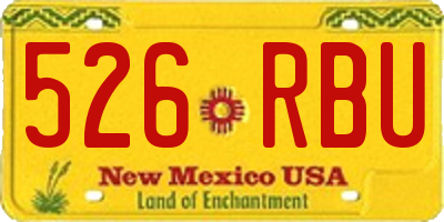 NM license plate 526RBU