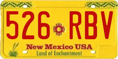 NM license plate 526RBV
