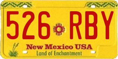 NM license plate 526RBY