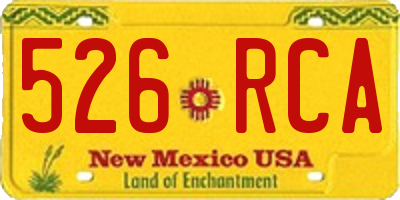 NM license plate 526RCA