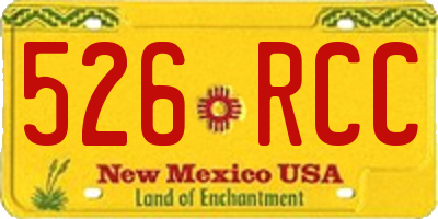 NM license plate 526RCC