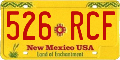 NM license plate 526RCF