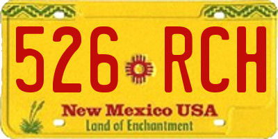 NM license plate 526RCH