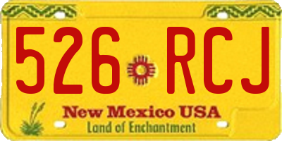 NM license plate 526RCJ