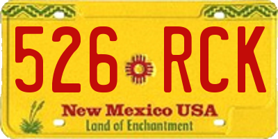 NM license plate 526RCK