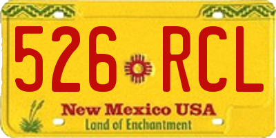 NM license plate 526RCL