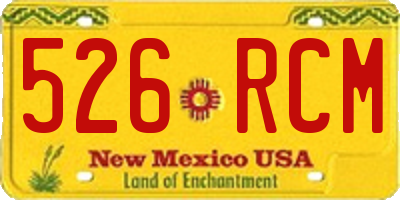 NM license plate 526RCM