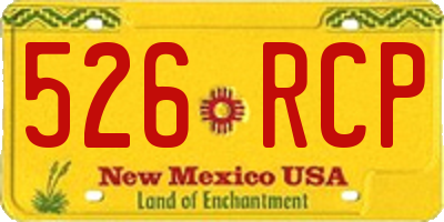 NM license plate 526RCP
