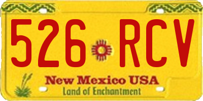 NM license plate 526RCV