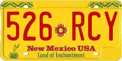 NM license plate 526RCY