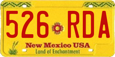 NM license plate 526RDA