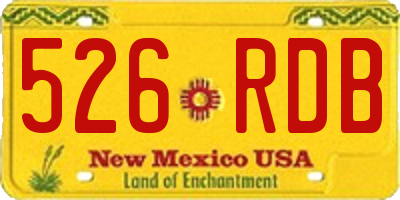 NM license plate 526RDB