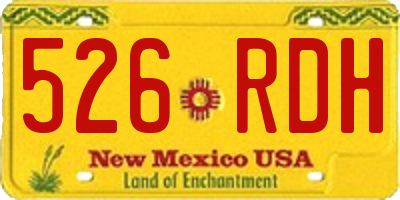 NM license plate 526RDH