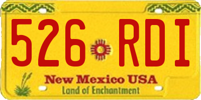 NM license plate 526RDI