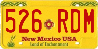 NM license plate 526RDM