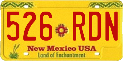 NM license plate 526RDN