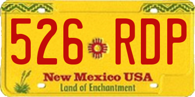 NM license plate 526RDP