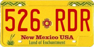 NM license plate 526RDR