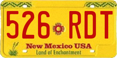 NM license plate 526RDT
