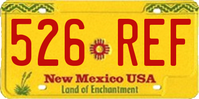 NM license plate 526REF