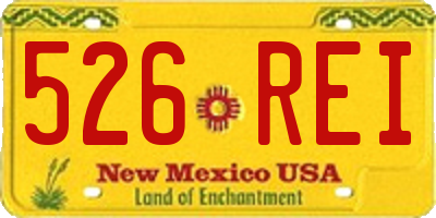 NM license plate 526REI