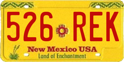 NM license plate 526REK