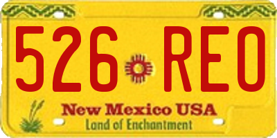 NM license plate 526REO