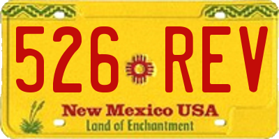 NM license plate 526REV