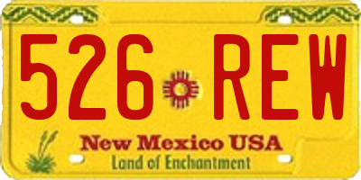 NM license plate 526REW