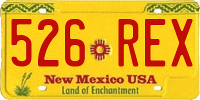 NM license plate 526REX