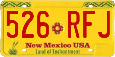 NM license plate 526RFJ