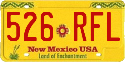 NM license plate 526RFL