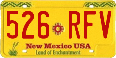 NM license plate 526RFV