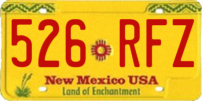 NM license plate 526RFZ