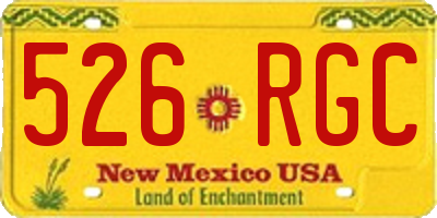 NM license plate 526RGC