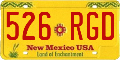 NM license plate 526RGD