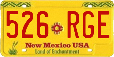 NM license plate 526RGE