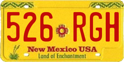 NM license plate 526RGH