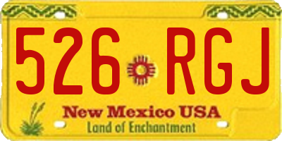 NM license plate 526RGJ