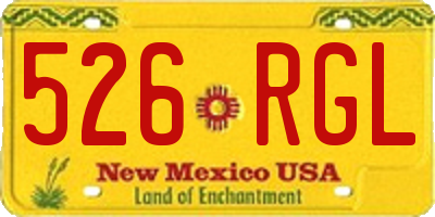 NM license plate 526RGL
