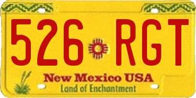 NM license plate 526RGT