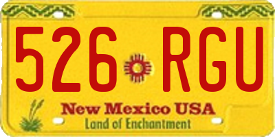 NM license plate 526RGU