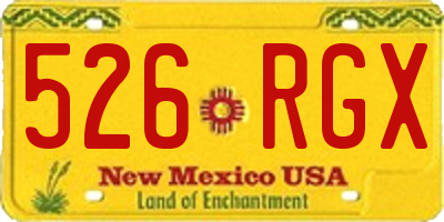 NM license plate 526RGX