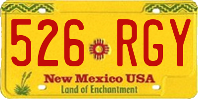 NM license plate 526RGY