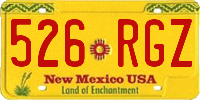 NM license plate 526RGZ