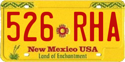 NM license plate 526RHA