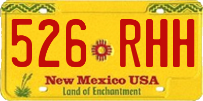 NM license plate 526RHH