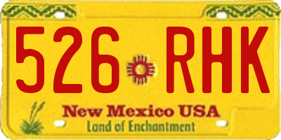 NM license plate 526RHK