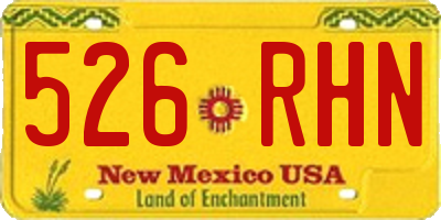 NM license plate 526RHN
